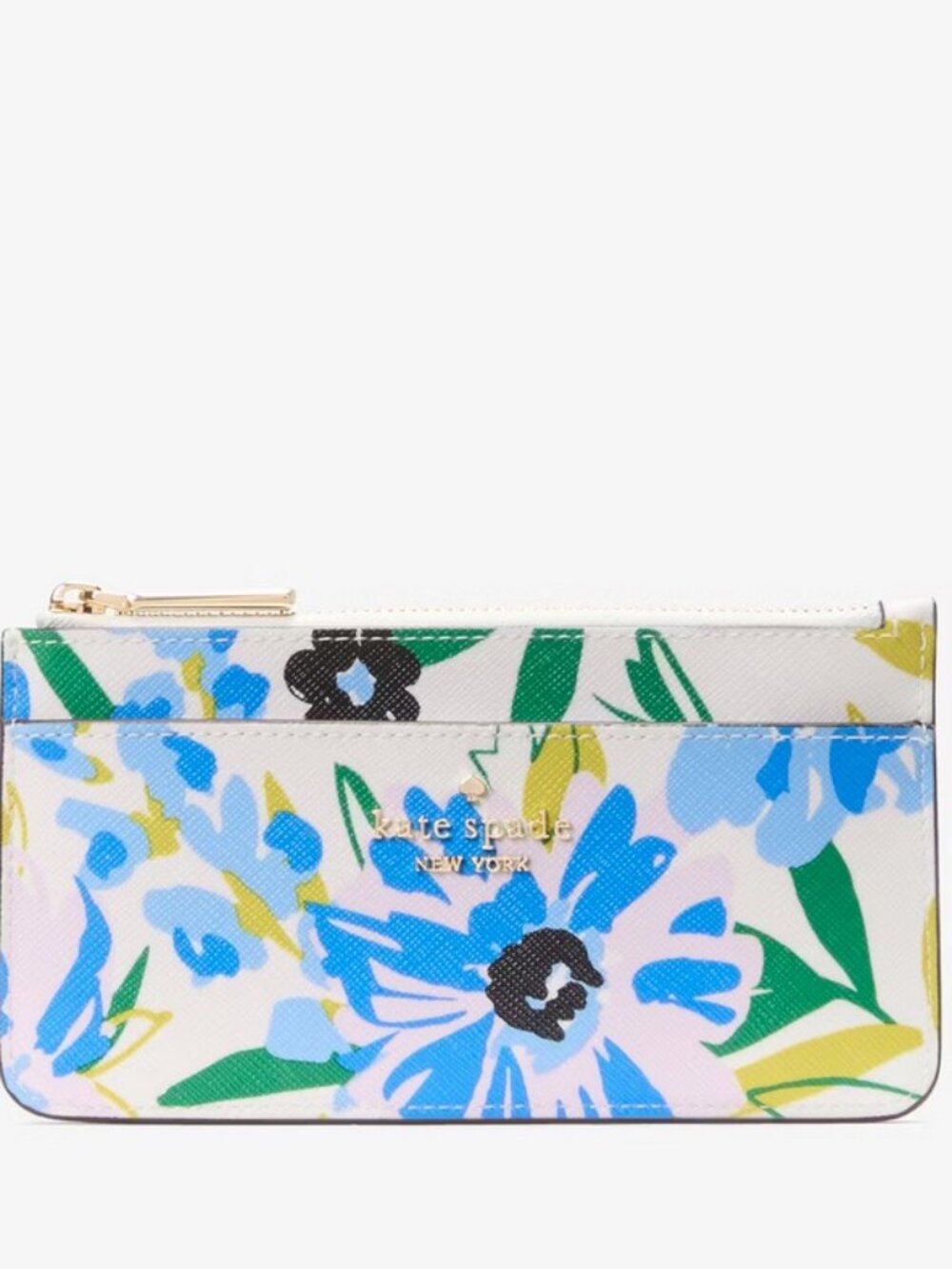 Kate Spade Boxed Madison Festive Floral Large Slim Card Holder NIB